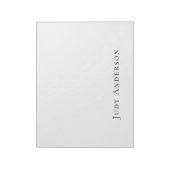 Beruflich Schlicht modern elegant Ihr Name Notizblock (Rotiert)