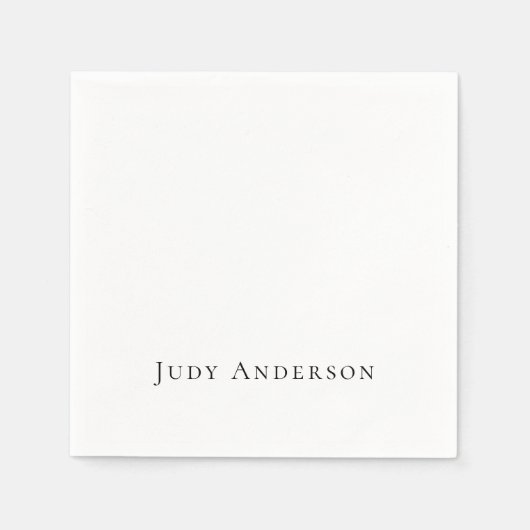 Beruflich Schlicht modern elegant Ihr Name Serviette (Vorderseite)