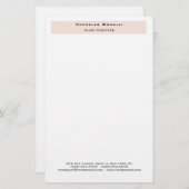 Beruflich Schlicht modern Minimalistisch Briefpapier (Vorne/Hinten)