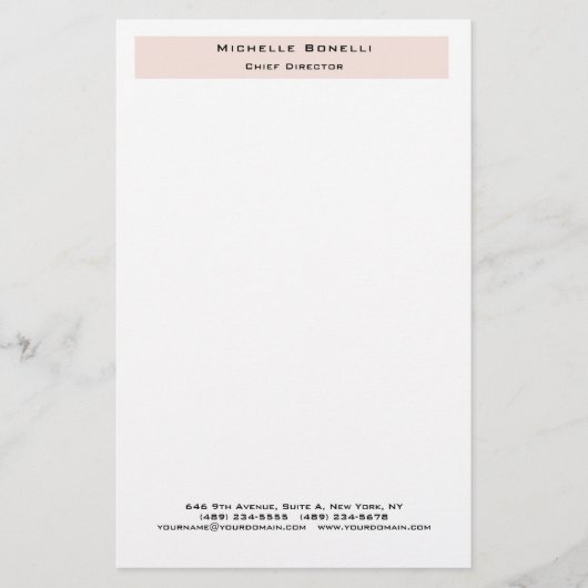 Beruflich Schlicht modern Minimalistisch Briefpapier (Vorderseite)
