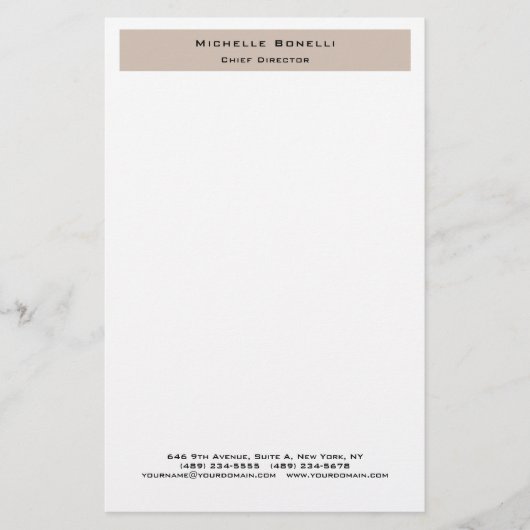 Beruflich Schlicht modern Minimalistisch Briefpapier (Vorderseite)