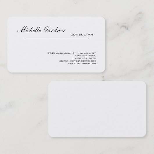 Beruflich Schlicht modern Minimalistisch einfach Visitenkarte (Vorne/Hinten)