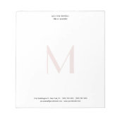 Beruflich Schlicht Modernes Minimalistisches Mit M Notizblock (Vorderseite)