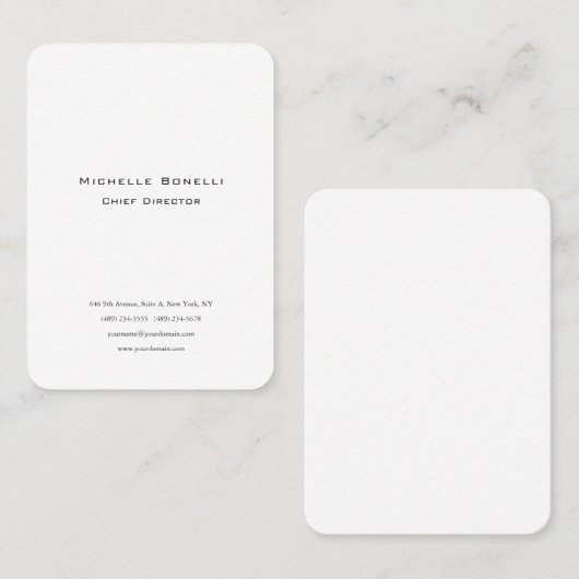 Beruflich Schlicht Modernes Minimalistisches Schwa Visitenkarte (Vorne/Hinten)