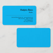 Beruflich Schlicht Realtor Real Anwesen Sky Blue Visitenkarte (Vorne/Hinten)