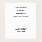 Beruflich schlicht und Schwarz-weiß modern Visitenkarten (Außenseite Aufgefaltet)