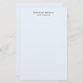 Beruflich Schlichte Moderne Minimalistische Alice  Briefpapier (Vorne/Hinten)