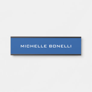 Beruflich Schlichtes Mittelblau Türschild