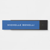 Beruflich Schlichtes Mittelblau Türschild (Vorderseite )