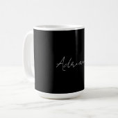 Beruflich schwarz fügen Sie Ihrem Namen Handschrif Kaffeetasse (Vorderseite Links)