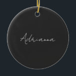 Beruflich schwarz fügen Sie Ihrem Namen Handschrif Keramik Ornament<br><div class="desc">Diese Vorlage kann an alle persönlichen Beruf angepasst werden.</div>