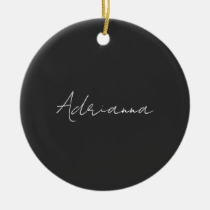 Beruflich schwarz fügen Sie Ihrem Namen Handschrif Keramik Ornament