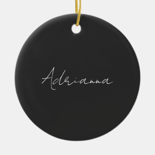 Beruflich schwarz fügen Sie Ihrem Namen Handschrif Keramik Ornament (Vorne)