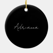 Beruflich schwarz fügen Sie Ihrem Namen Handschrif Keramik Ornament (Hinten)