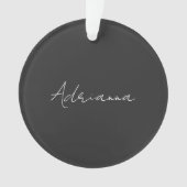 Beruflich schwarz fügen Sie Ihrem Namen Handschrif Ornament (Vorderseite)