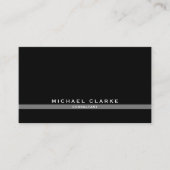 Beruflich Schwarz Grau und Weiß einfach Visitenkarte (Vorderseite)