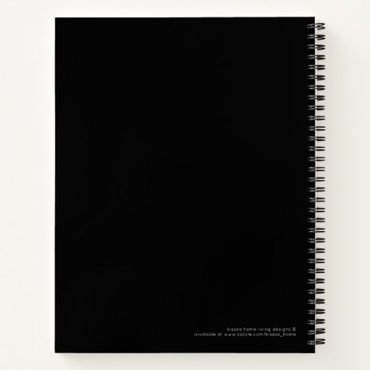 Beruflich Schwarz-Silber-Monogramm Notizblock (Rückseite)