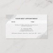 Beruflich Schwarz und Weiß Terminkarte (Rückseite)