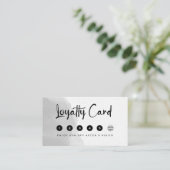 Beruflich Schwarz und Weiß Treuekarte (Stehend Vorderseite)