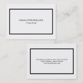 Beruflich Schwarz/Weiß Minimalistisch Schlicht Visitenkarte (Vorne/Hinten)
