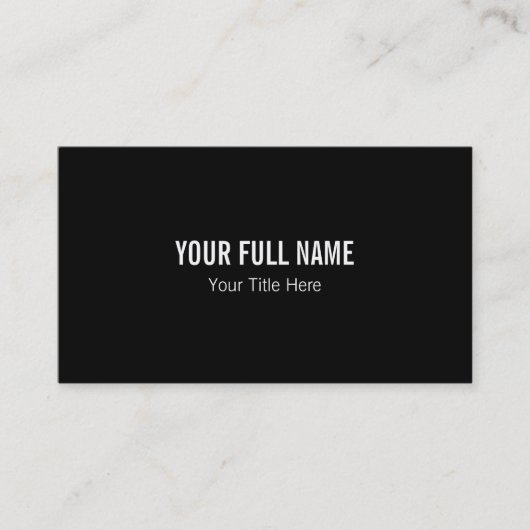 Beruflich Schwarz/Weiß Minimalistisch Visitenkarte (Vorderseite)