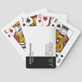 beruflich schwarz/weiß (mit Monogramm) Spielkarten