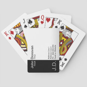 beruflich schwarz/weiß (mit Monogramm) Spielkarten