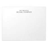 Beruflich Schwarz/Weiß Notizblock (Vorderseite)