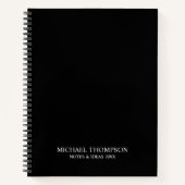 Beruflich Schwarz/Weiß Notizblock (Vorderseite)