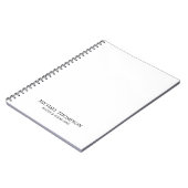 Beruflich Schwarz/Weiß Notizblock (Linke Seite)