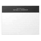 Beruflich Schwarz/Weiß Notizblock (Vorderseite)