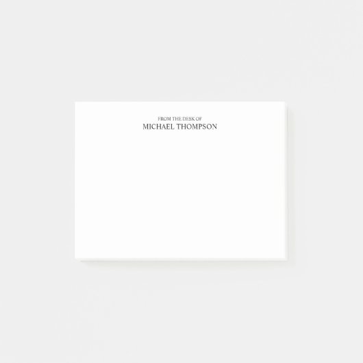 Beruflich Schwarz/Weiß Post-it Klebezettel (Vorderseite)