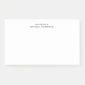 Beruflich Schwarz/Weiß Post-it Klebezettel (Vorderseite)