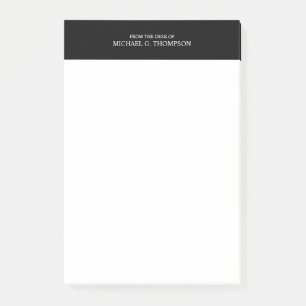 Beruflich Schwarz/Weiß Post-it Klebezettel