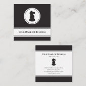 Beruflich Schwarz-Weiß-Schach-Piece Knight Quadratische Visitenkarte (Vorne/Hinten)