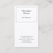 Beruflich Schwarz/Weiß Schlicht Premium Silber Visitenkarte (Vorderseite)