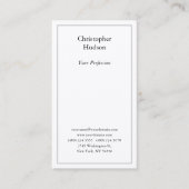 Beruflich Schwarz/Weiß Schlicht Premium Silber Visitenkarte (Vorderseite)