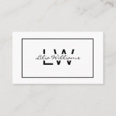 Beruflich Schwarz/Weiß Visitenkarte (Vorderseite)