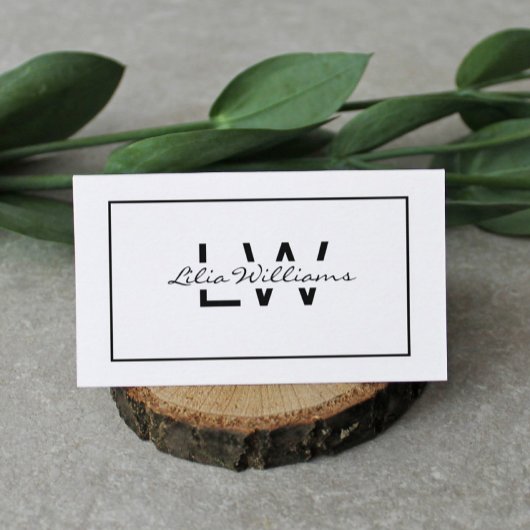 Beruflich Schwarz/Weiß Visitenkarte