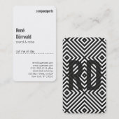 Beruflich Schwarz/Weiß Visitenkarte (Vorne/Hinten)