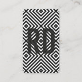 Beruflich Schwarz/Weiß Visitenkarte (Rückseite)