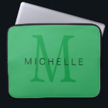 Beruflich-Sea-Green-Monogramm Laptopschutzhülle<br><div class="desc">Ein attraktives,  auffälliges und dennoch äußerst einfaches Design. Ich bin sicher,  dass genau das das ist,  wonach du suchst.</div>