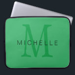 Beruflich-Sea-Green-Monogramm Laptopschutzhülle<br><div class="desc">Ein attraktives,  auffälliges und dennoch äußerst einfaches Design. Ich bin sicher,  dass genau das das ist,  wonach du suchst.</div>
