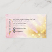 Beruflich Shimmer Pink Gold Parfüm Beispiel Visitenkarte (Rückseite)