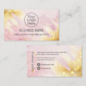 Beruflich Shimmer Pink Gold Parfüm Beispiel Visitenkarte (Vorne/Hinten)