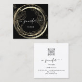 Beruflich Shop WELLNESS-CENTER Rahmen Blumenmuster Quadratische Visitenkarte (Vorne/Hinten)