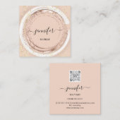 Beruflich Shop WELLNESS-CENTER Rahmen Rose Glitzer Quadratische Visitenkarte (Vorne/Hinten)