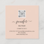 Beruflich Shop WELLNESS-CENTER Rahmen Rose Glitzer Quadratische Visitenkarte (Rückseite)