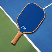 Beruflich Simple Blue Mit Monogramm Initials Pickleball Schläger