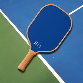 Beruflich Simple Blue Mit Monogramm Initials Pickleball Schläger